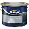 Burk med blå etikett märkt "Nordsjö Professional Traditional Metal Paint" med flerfärgad logotyp.