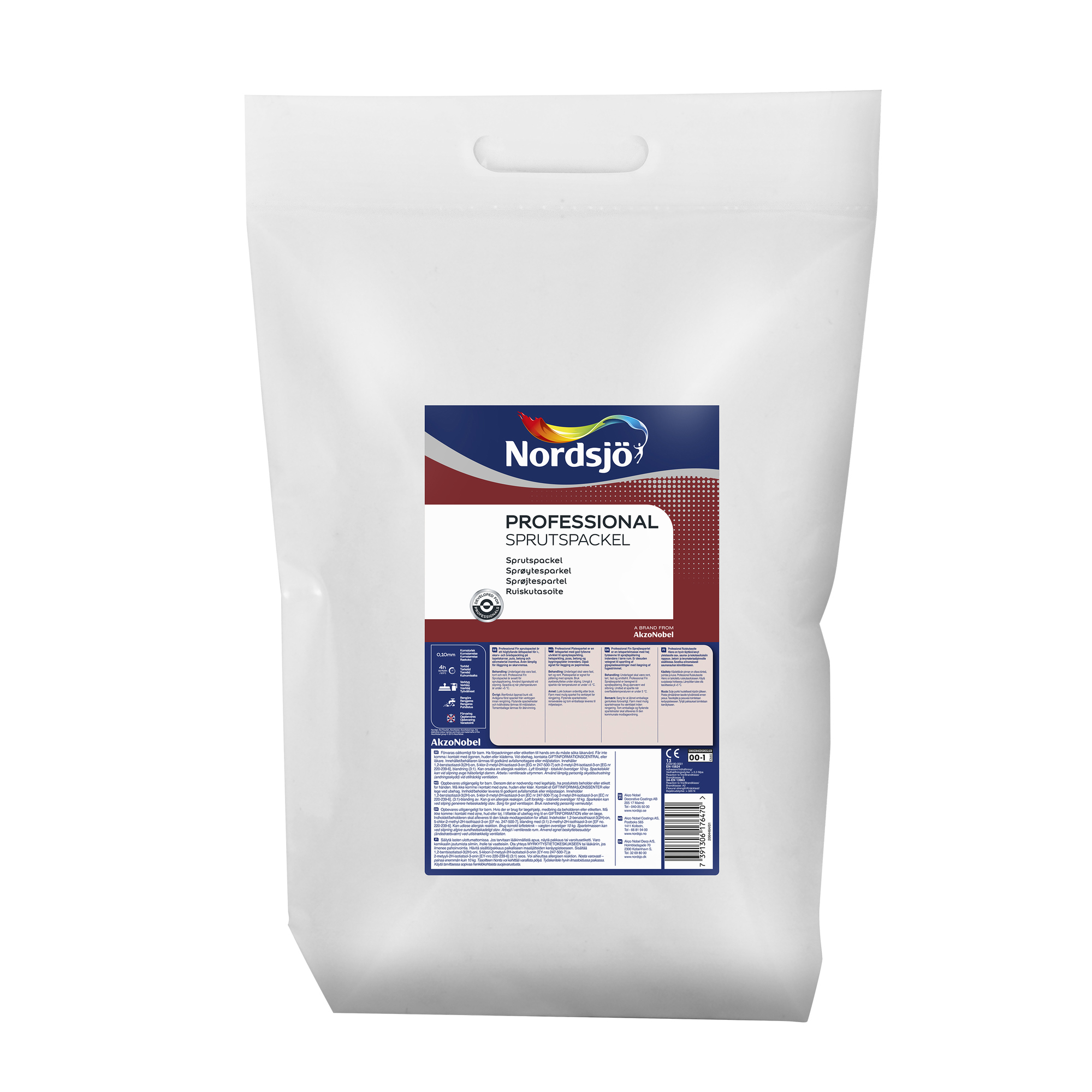 SPACKEL PROFESSIONAL SPRUT NORDSJÖ INOMHUS 14L - Nordsjö