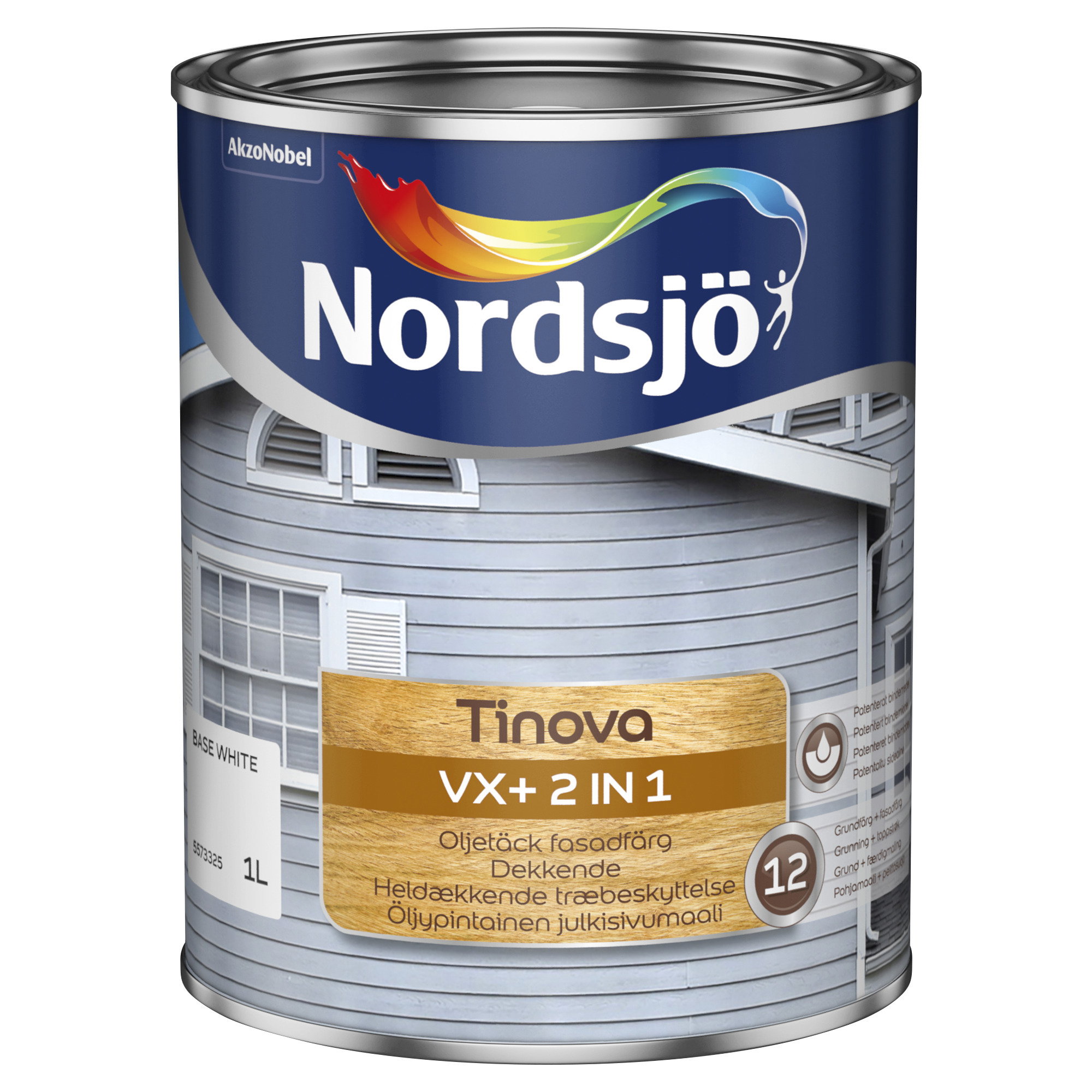 TRÄFASADFÄRG TINOVA VX+ 2 IN 1 BW NORDSJÖ  - Nordsjö