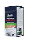 Förpackning av tapetklister med texten "Bostik", "Powder Adhesive" och instruktioner på sidan.