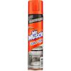 Orange och vit sprayburk med texten "Mr Muscle UGN / OVN". Bild av en ugn på etiketten.