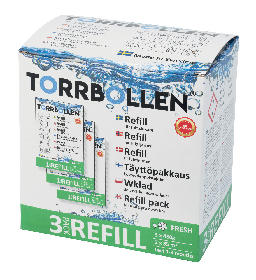 REFILL TILL FUKTSLUKARE 3ST MED DOFT - Torrbollen