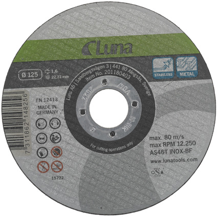 KAPSKIVA LUNA TOOLS 115X1,0X22 MM