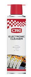 Sprayburk med röd kork märkt "CRC ELECTRONIC CLEANER" och flera språkversioner av ordet rengöringsmedel.