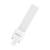 LED-lampa med två stift och vit hölje, märkt med "OSRAM" i grått.