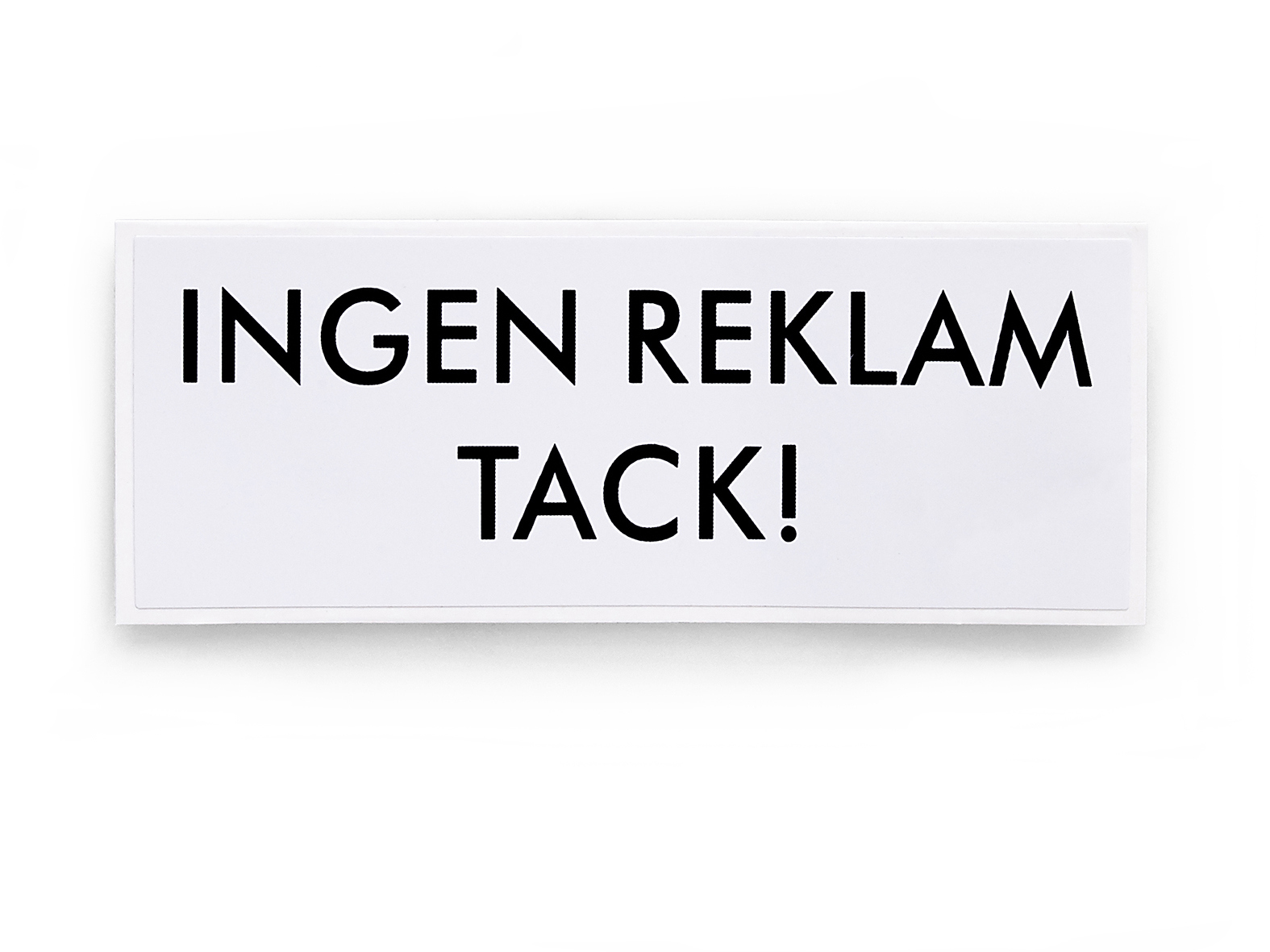 DEKAL 796 INGEN REKLAM VIT 35X94 MM - Habo