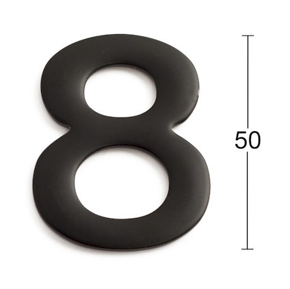 Svart siffra 8 med en höjd av 50 enheter.