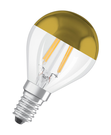 LED-LAMPA OSRAM 827 CL GULD E14 4W 380LM