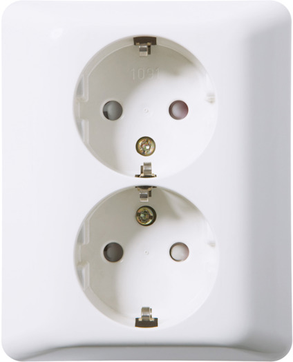 VÄGGUTTAG RS 2-V JORD INF RV NORDIC RENVIT