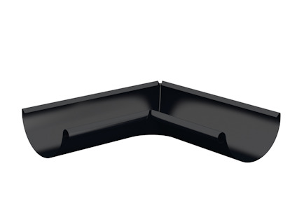 RÄNNVINKEL LINDAB RVI INNER HALVRUND 125MM 90GR SVART