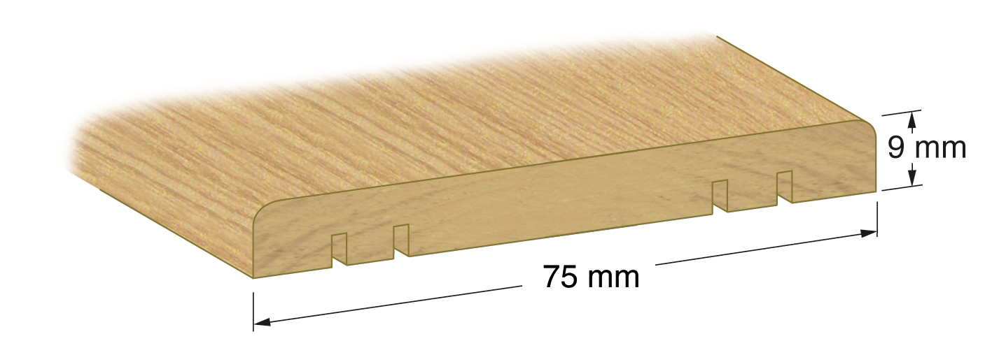 TRÖSKEL 9 X 75 MM EK 100 CM NR 114 LACKAD - Duri