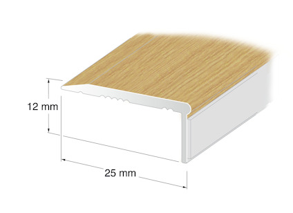 TRÖSKELLIST DURI 184 25X12 MM EK SJÄLVHÄFTANDE 1000MM