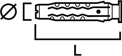NYLONPLUGG MQ 10X50MM 50ST