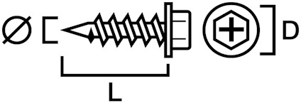 PLÅTSKRUV ELFÖRZINKAD PLÅT 4,2X13MM 1/4" 1000ST