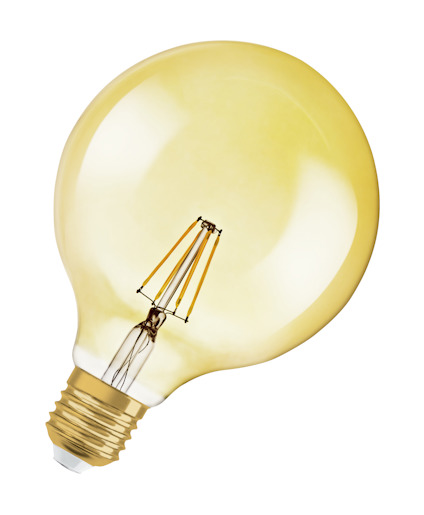 LED-LAMPA OSRAM RETRO GLOB E27 DIMBAR GULD 6.5W