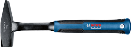 Svart och blå hammare med Bosch-logotyp på handtaget.