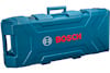 Blått Bosch-fodral med handtag och Bosch-logotyp i rött.