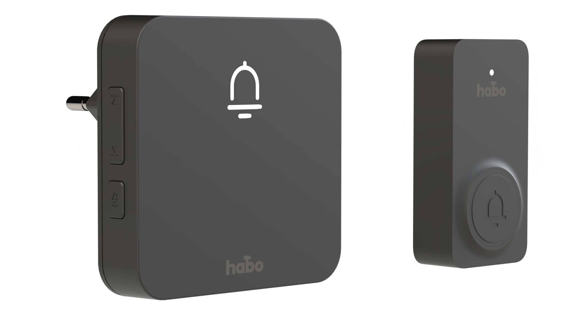 TRÅDLÖS DÖRRKLOCKA SET NORDIC SVART - Habo