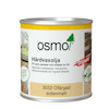 Hårdvaxolja från Osmo i en metallburk med etikett, text: "Osmo Hårdvaxolja Originalet 3032 Ofärgad sidenmatt".