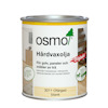 Plåtburk med hårdvaxolja, Osmo logotyp och text om användning för träytor.