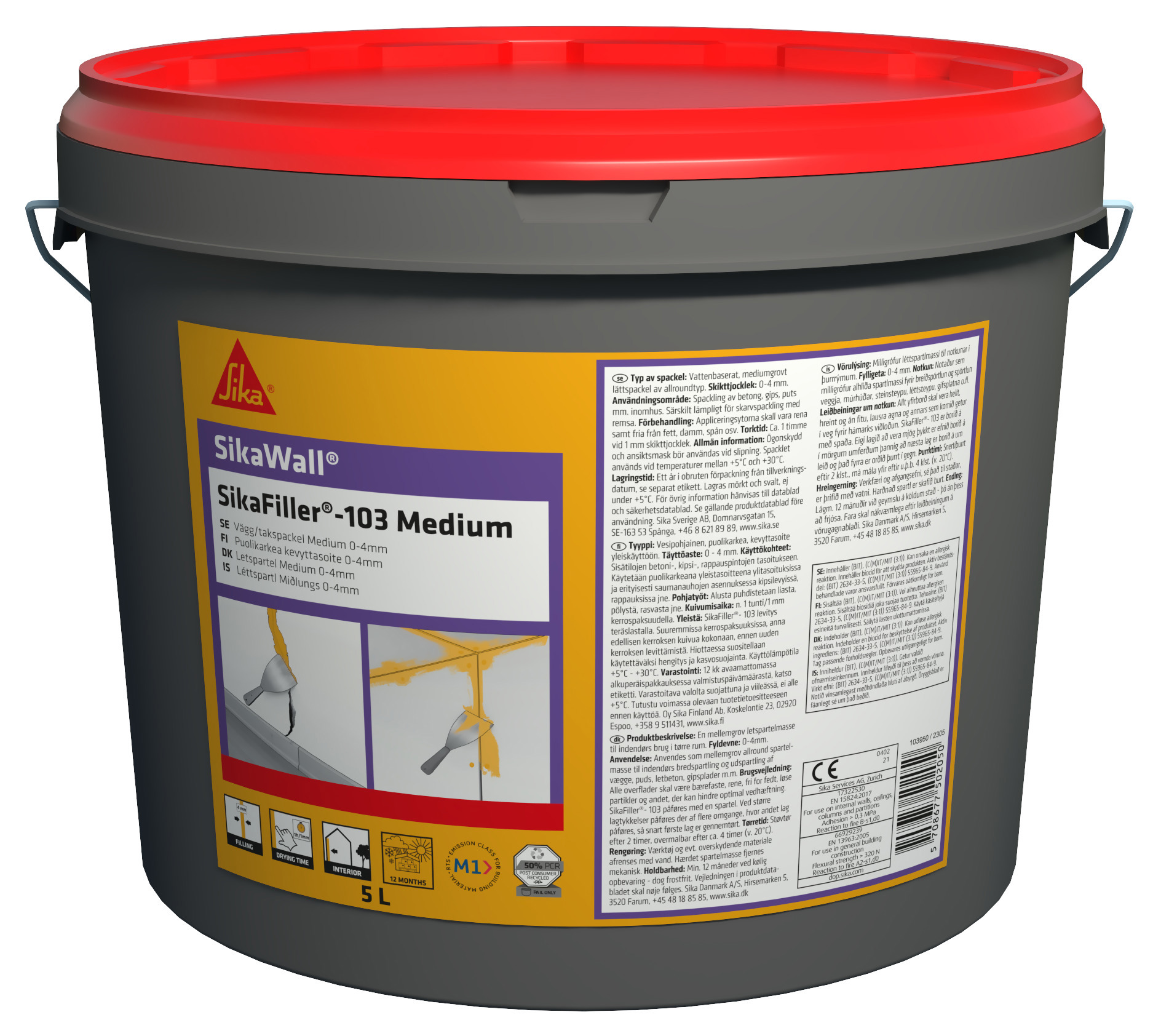 FILLER 103 SIKA MEDIUM HINK 10L  - Sika