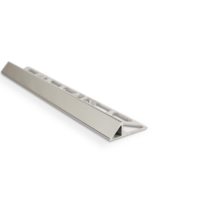 KAKELLIST KGC 45° ALUMINIUM BLANK SILVERELOXERAD 8MM 2,5M