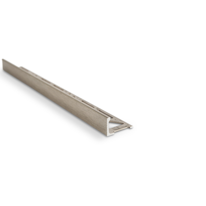 KAKELLIST KGC RAK MATTBORSTAD ALUMINIUM 10MM 2.5M