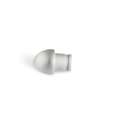 HÖRNDEL KGC KVARTSRUND ALU SILVER ELOXERAD MATT 8MM