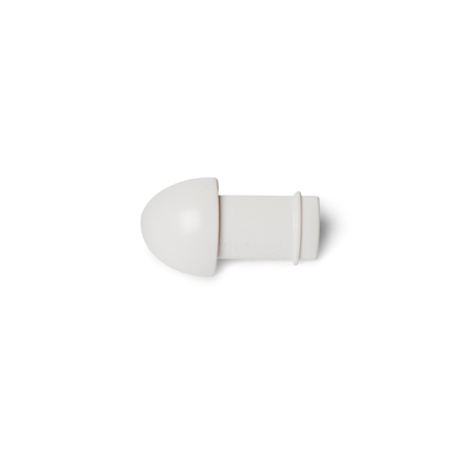 HÖRNDEL KGC KVARTSRUND PLAST VIT 8 MM