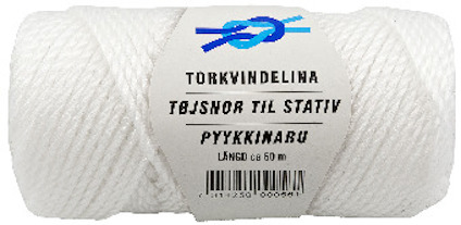 TVÄTTLINA GREPPET POLY VIT 4MMX20M