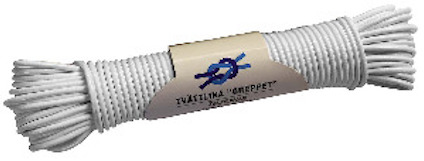 TVÄTTLINA GREPPET POLY VIT 4MMX20M