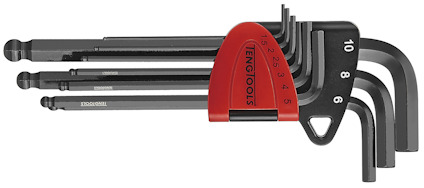 SEXKANTNYCKELSATS TENG TOOLS 9 DELAR 1.5-10 MM