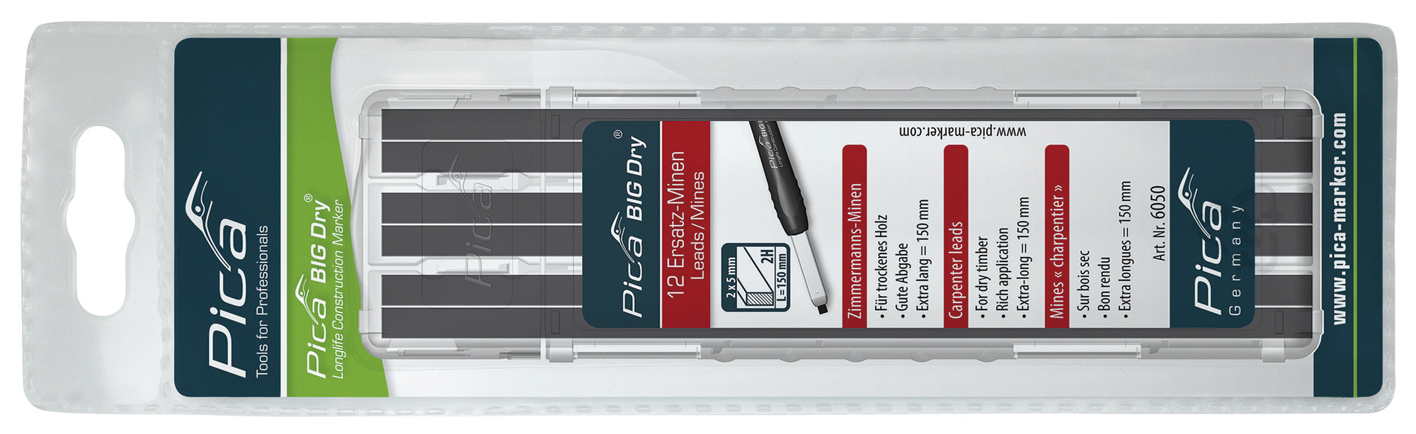 SNICKARSTIFT GRAFIT 2H  - Pica