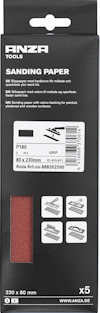 SLIPPAPPER ANZA 5-PACK P180 80X230MM