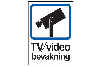 SKYLT 357914 TRIVSEL TV/VIDEOBEVAKNING 210X297MM - Systemtext