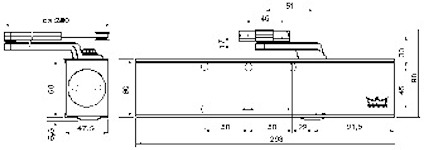 DÖRRSTÄNGARE TS83 DORMA 8300/1SILVER