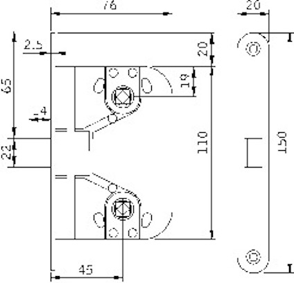 LÅSHUS 414 ABLOY MED 1 NYCKEL EPOXI