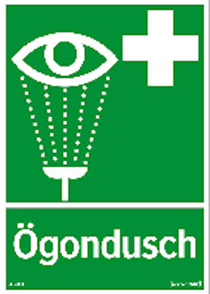 SKYLT 303314 NÖD ÖGONDUSCH A4