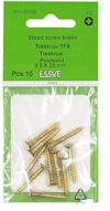 TRÄSKRUV ESSVE MÄSSING FÖRSÄNKT HUVUD 3,5X25MM 10ST