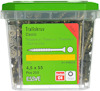 Förpackning med trallskruv, märkt Essve, innehåller 250 skruvar storlek 4,5 x 55 mm.