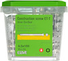 Plastbehållare med 50 konstruktionsskruvar ET-T 6,5x190 mm från ESSVE.