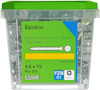 Förpackning med gipsskruv, grönt lock, text "Gipsskruv 4,5 x 75 Pcs 200 Art 532175".