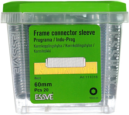 Förpackning med "Frame connector sleeve", 60 mm, 20 st, varumärke ESSVE.