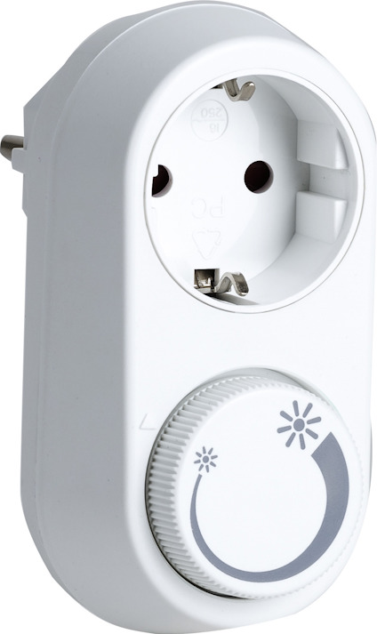 DIMMER FÖR VÄGGUTTAG VIT LED 3-24W GLÖDLJ 3-200W 230V