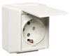 VÄGGUTTAG 1-V JORD UTP IP44