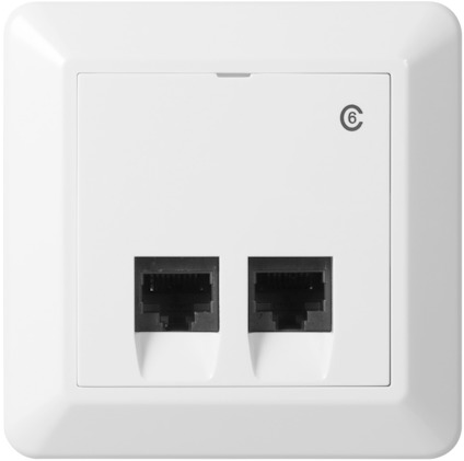 DATA/TELEUTTAG ELKO RS 2XRJ45 KATEGORI 6 RENVIT INFÄLLD