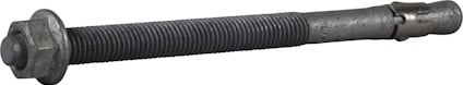 Expanderbult i metall med gängad del och mutter.