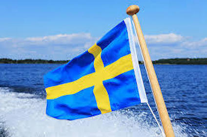 BÅTFLAGGA SVERIGE 90X56CM