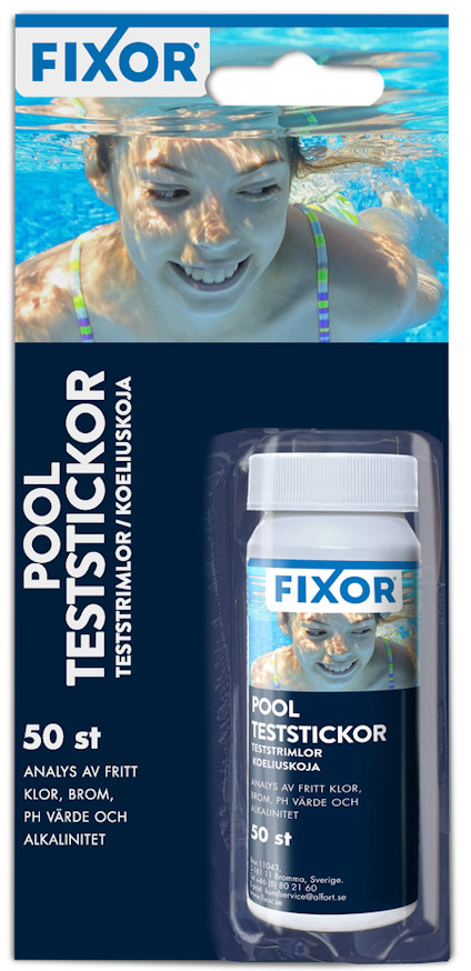TESTSTICKOR KLOR/BROM/PH FIXOR