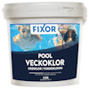 Förpackning för Fixor Pool Veckoklor med bild av människor under vatten.